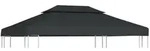 vidaXL Pavillon-Dachplane mit Kaminabzug 310 g/m2 4x3 m Anthrazit