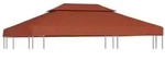 vidaXL Pavillon-Dachplane mit Kaminabzug 310 g/m2 4x3 m Terrakotta