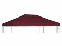 vidaXL Pavillon-Dachplane mit Kaminabzug 310 g/m2 4x3 m Weinrot