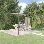 vidaXL Pavillon Beige 4x4 m 180 g/m2 Stoff und Stahl