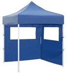vidaXL Profi-Partyzelt Faltbar mit 2 Seitenw&auml;nden 2&times;2m Stahl Blau