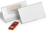 Durable Namensschild - f&uuml;r 75 x 40 mm - Magnet - durchsichtig (Packung mit 25)