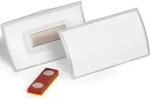 Namensschild Magnet Kunststoff transparent 75x40mm VE=10 St&uuml;ck
