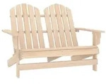 vidaXL Adirondack-Gartenbank 2-Sitzer Massivholz Tanne