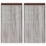 vidaXL Fadenvorh&auml;nge 2 Stk. 100 x 250 cm Braun