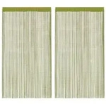vidaXL Fadenvorh&auml;nge 2 Stk. 100 x 250 cm Gr&uuml;n