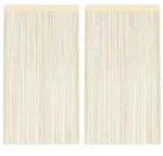 vidaXL Fadenvorh&auml;nge 2 Stk. 100 x 250 cm Cremefarben