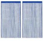 vidaXL Fadenvorh&auml;nge 2 Stk. 100 x 250 cm Blau