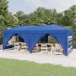 vidaXL Partyzelt Faltbar mit Seitenw&auml;nden Blau 3x6 m