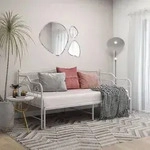 vidaXL Ausziehsofa Bettgestell Wei&szlig; Metall 90x200 cm