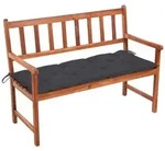 vidaXL Gartenbank mit Auflage 120 cm Massivholz Akazie