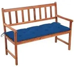 vidaXL Gartenbank mit Auflage 120 cm Massivholz Akazie