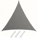 UV Sonnensegel 5x5x5 m HDPE Dreieck Sonnenschutz &Uuml;berdachung Balkon Garten Grau
