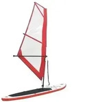 vidaXL Aufblasbares SUP-Board mit Segel Set Rot und Wei&szlig;