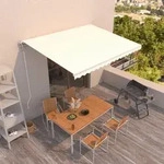 vidaXL Markise Automatisch Einziehbar 400x350 cm Creme