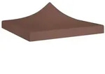 vidaXL Partyzelt-Dach 3x3 m Braun 270 g/m2