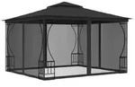 vidaXL Pavillon mit Netz 300x300x265 cm Anthrazit