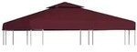 vidaXL Pavillon-Dachplane mit Kaminabzug 310 g/m2 3x3 m Weinrot