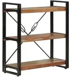 vidaXL B&uuml;cherregal 3 F&auml;cher 77x30x80cm Recyceltes Massivholz und Eisen