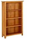 vidaXL B&uuml;cherregal 4 F&auml;cher 70x22x110 cm Massivholz Eiche