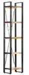 vidaXL B&uuml;cherregal 5 F&auml;cher 40x30x180 cm Mango Massivholz