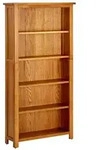 vidaXL B&uuml;cherregal 5 F&auml;cher 70x22x140 cm Massivholz Eiche
