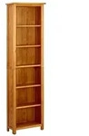 vidaXL B&uuml;cherregal 6 F&auml;cher 52x22x180 cm Massivholz Eiche