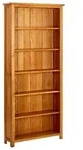 vidaXL B&uuml;cherregal 6 F&auml;cher 80x22,5x180 cm Massivholz Eiche