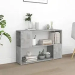 vidaXL B&uuml;cherregal Betongrau 100x24x63 cm Holzwerkstoff