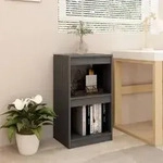 vidaXL B&uuml;cherregal Grau 40x30x71,5 cm Massivholz Kiefer