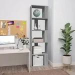 vidaXL B&uuml;cherregal Grau Sonoma 45x24x160 cm Holzwerkstoff