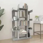 vidaXL B&uuml;cherregal Grau Sonoma 86x25,5x140 cm Holzwerkstoff