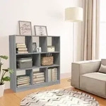 vidaXL B&uuml;cherregal Grau Sonoma 97,5x29,5x100 cm Holzwerkstoff