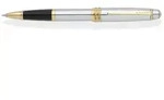 Rollerball Bailey Hochglanz-Chrom mit 23-Kar&auml;tigem Galvanischen Gold&uuml;berzug