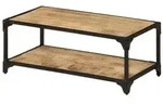 vidaXL Couchtisch 90x45x35 cm Raues Massives Mangoholz