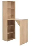 vidaXL Bartisch mit Schrank Eichenoptik 115x59x200 cm