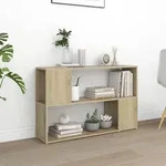 vidaXL B&uuml;cherregal Sonoma-Eiche 100x24x63 cm Holzwerkstoff