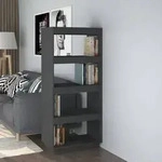 vidaXL B&uuml;cherregal/Raumteiler Grau 60x35x135 cm Massivholz Kiefer
