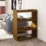 vidaXL B&uuml;cherregal/Raumteiler Honigbraun 80x35x103 Massivholz Kiefer