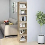 vidaXL B&uuml;cherregal/Raumteiler Sonoma-Eiche 40x30x198 cm