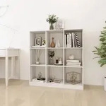 vidaXL B&uuml;cherregal/Raumteiler Wei&szlig; 104x33,5x110 cm Massivholz Kiefer