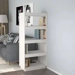 vidaXL B&uuml;cherregal/Raumteiler Wei&szlig; 60x35x135 cm Massivholz Kiefer