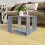 vidaXL Couchtisch Grau Sonoma 40x40x30 cm Holzwerkstoff