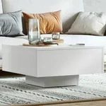 vidaXL Couchtisch Wei&szlig; 60x60x31,5 cm Holzwerkstoff