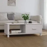 vidaXL Couchtisch HAMAR Wei&szlig; 100x55x35 cm Massivholz Kiefer