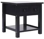 vidaXL Beistelltisch Schwarz 40x40x40 cm Paulownia Holz