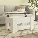 vidaXL Couchtisch Wei&szlig; 79x49x41 cm Holzwerkstoff
