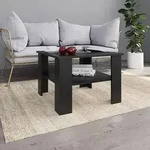 vidaXL Couchtisch Schwarz 60x60x42 cm Holzwerkstoff