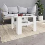 vidaXL Couchtisch Wei&szlig; 60x60x42 cm Holzwerkstoff