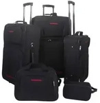 vidaXL Reiseset Kofferset 5-teilig Schwarz